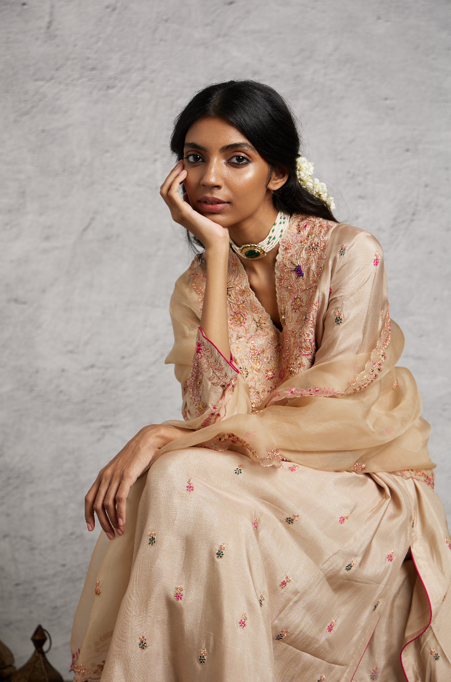 Ivory Kairi Buta Jaal Frockstyle