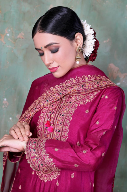 Wine Marodi Sharara Set