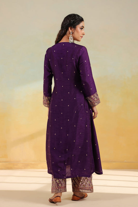 Purple Noor Farshi Kurta Set