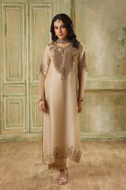 Zar:Rang Ivory Straight Kurta Set