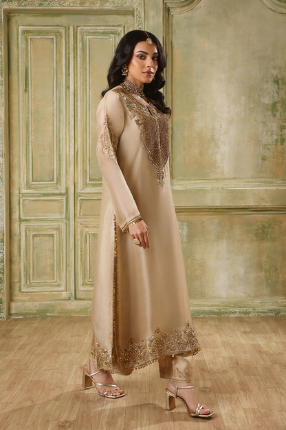 Zar:Rang Ivory Straight Kurta Set