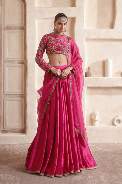Zar:Rang Pink Lehenga Set