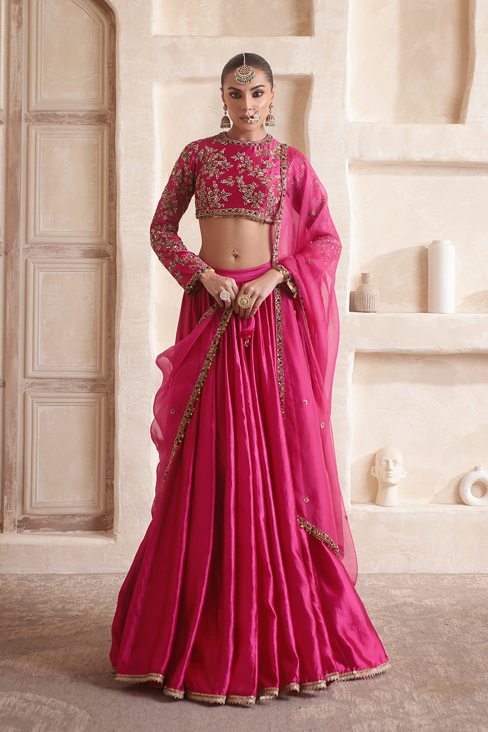 Zar:Rang Pink Lehenga Set