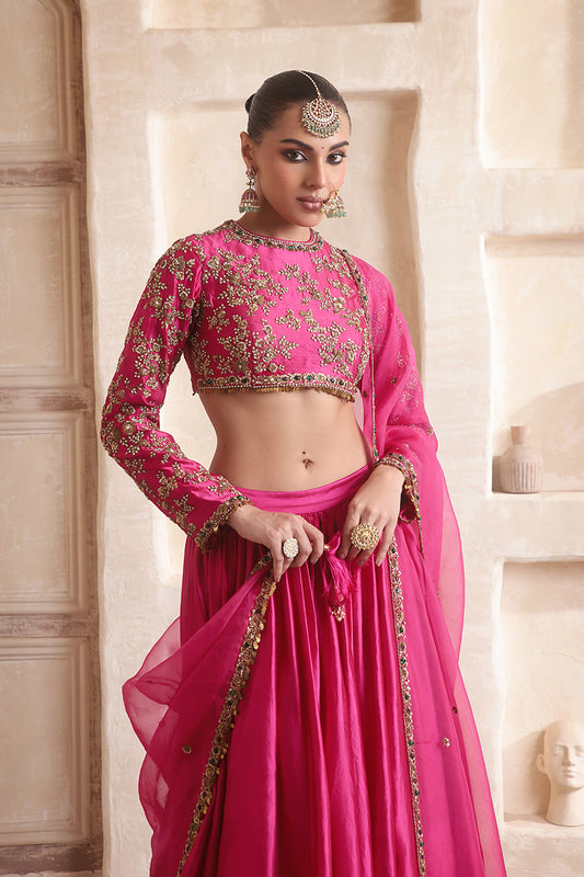 Zar:Rang Pink Lehenga Set