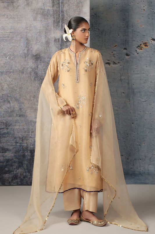 Zar:Rang Ivory Phool Kurta Set