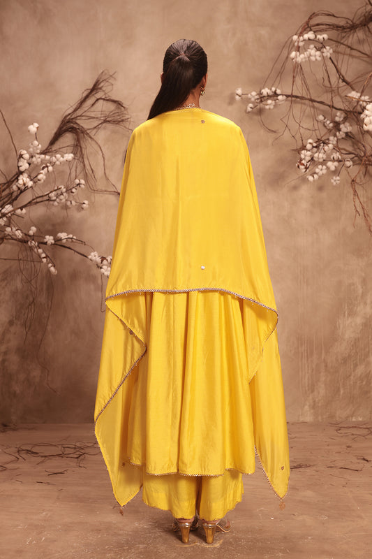 Nazakat Yellow Kalidaar Set