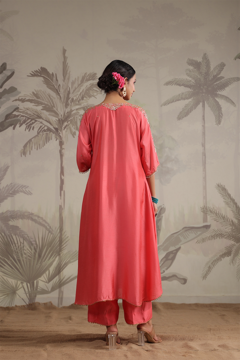 Roselyn Shoulder Embroidered Kurta Set