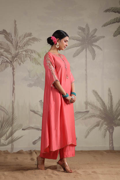 Roselyn Shoulder Embroidered Kurta Set