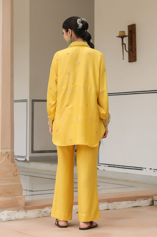 Gulzar Yellow Collar Co-ord Set