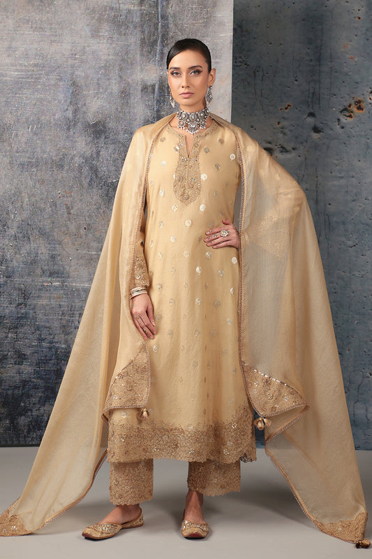 Mehrang Ivory Farshi Kurta Set
