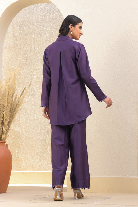 Purple French Knot Ombre Top