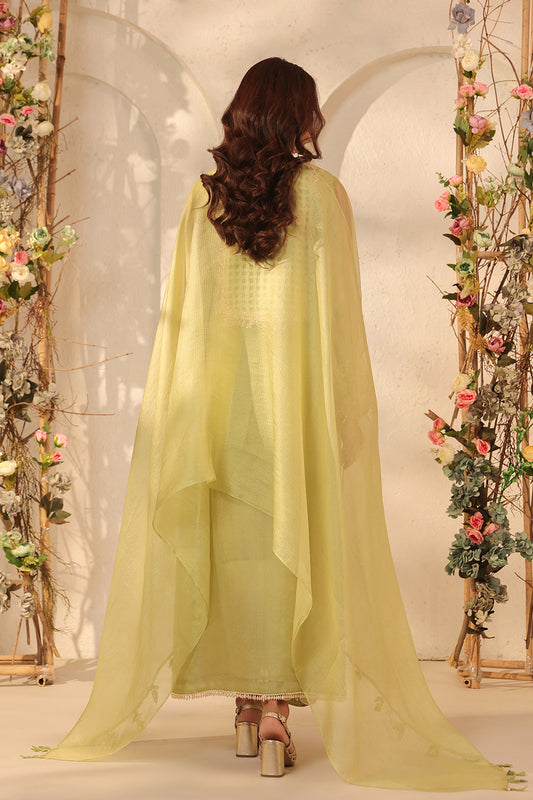 Vaayu Green Heavy Jaal Kurta Set