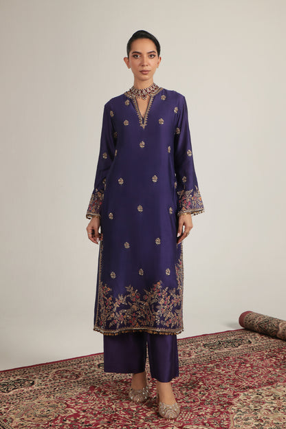 Zar:Rang Purple Farshi Kurta Set