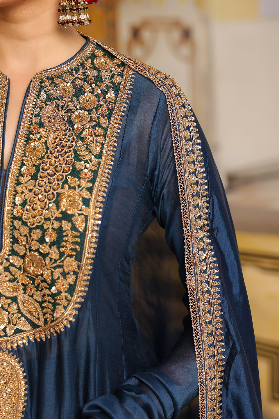 Ahista Blue Kalidaar Set