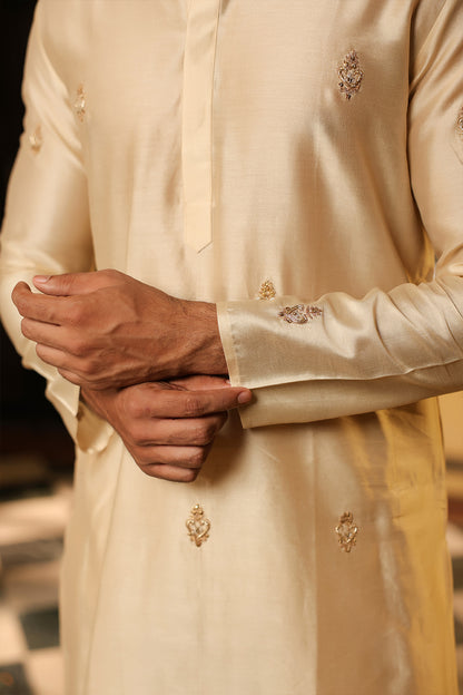 Ahista Ivory Zardosi Buti Kurta Set