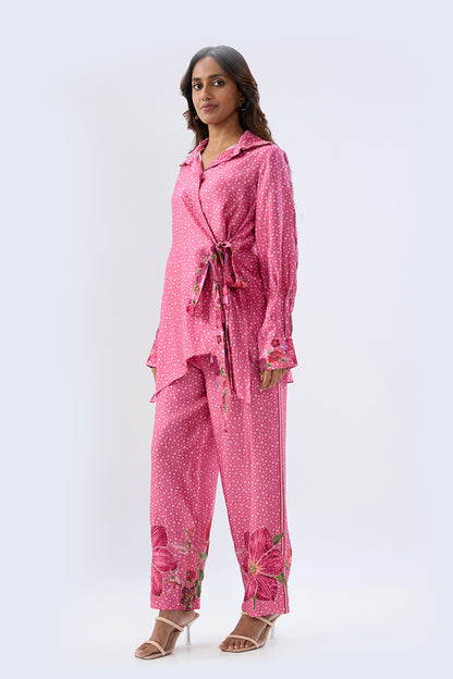 Blossom Pink Polka Long Co-ord Set