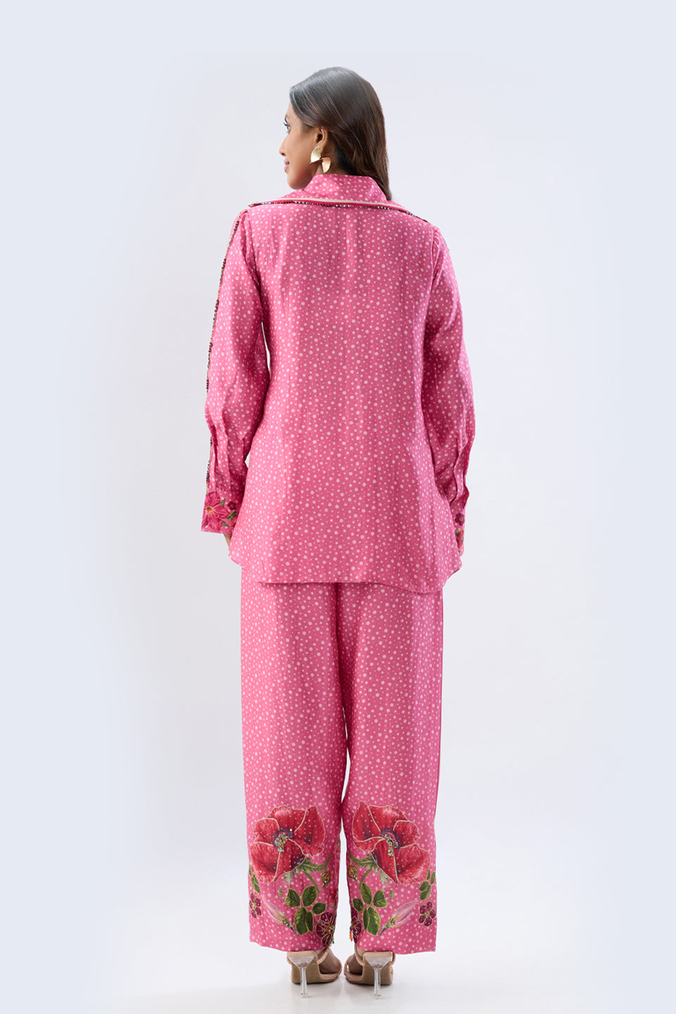 Blossom Pink Polka Long Co-ord Set