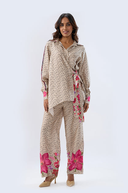 Blossom Ivory Polka Long Co-ord Set
