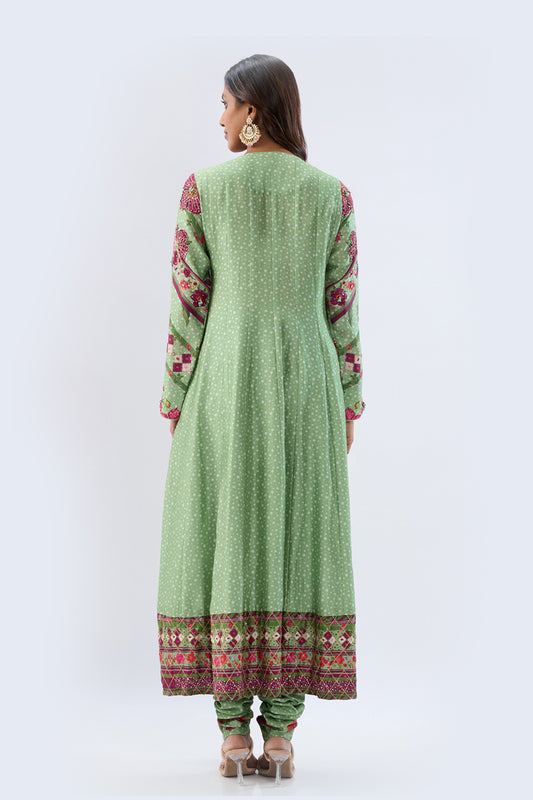 Blossom Green Angrakha Set