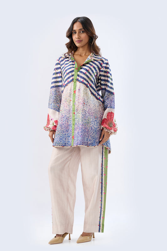 Blossom Blue Striped Co-ord Set