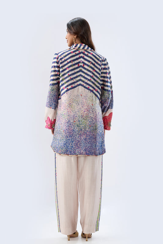 Blossom Blue Striped Co-ord Set