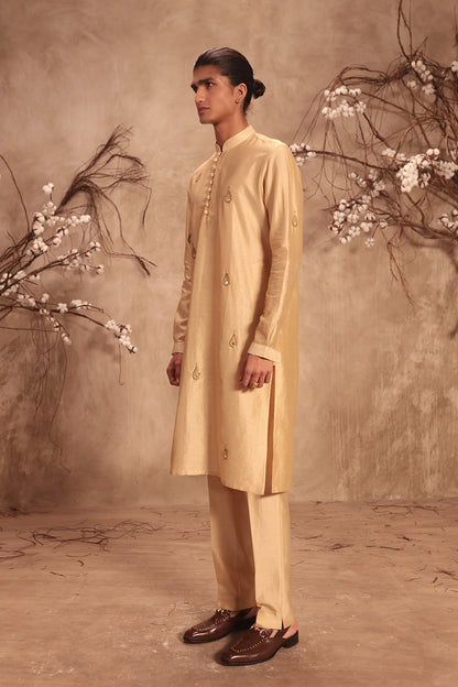 Nazakat Ivory Applique Buti Kurta Set