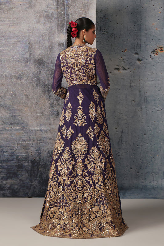 Zar:Rang Purple Jacket Lehenga Set