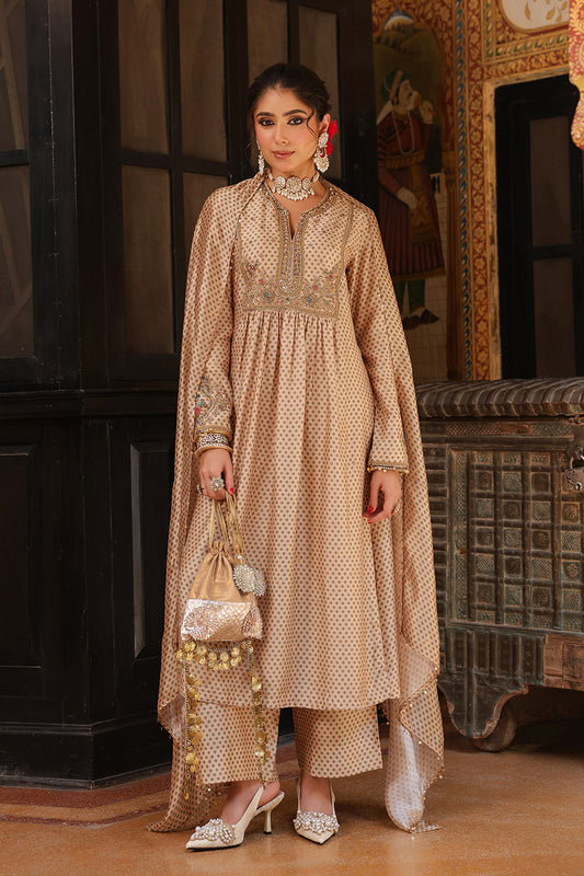 Ahista Ivory Printed Frockstyle Kurta Set