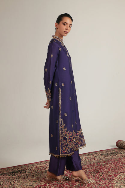 Zar:Rang Purple Farshi Kurta Set