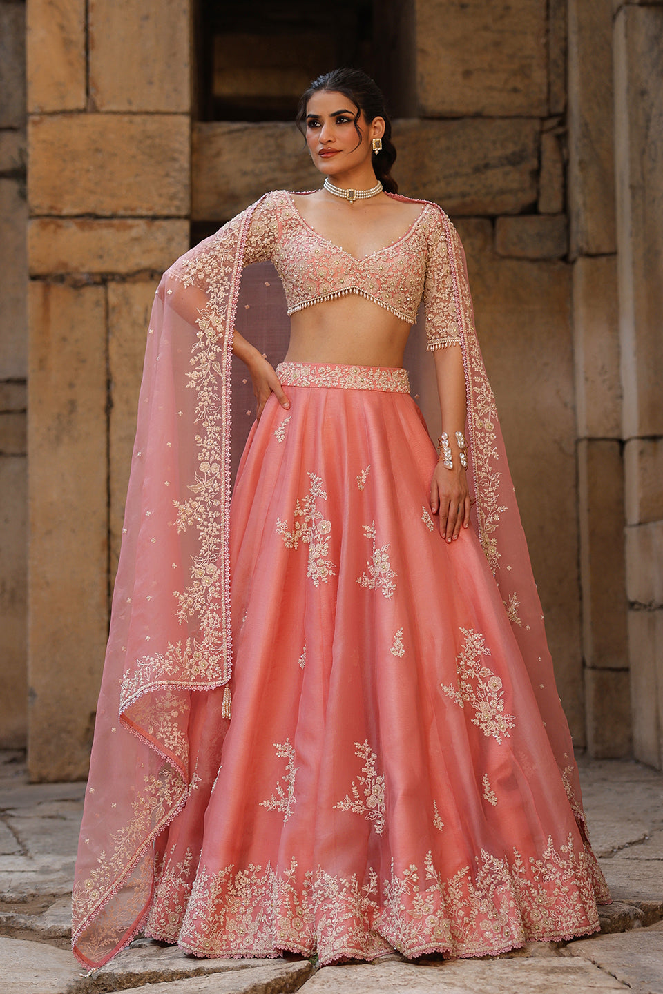 Vaayu Pink Guldasta Lehenga Set
