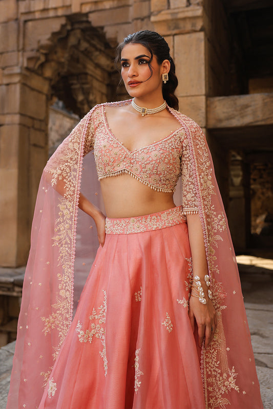 Vaayu Pink Guldasta Lehenga Set