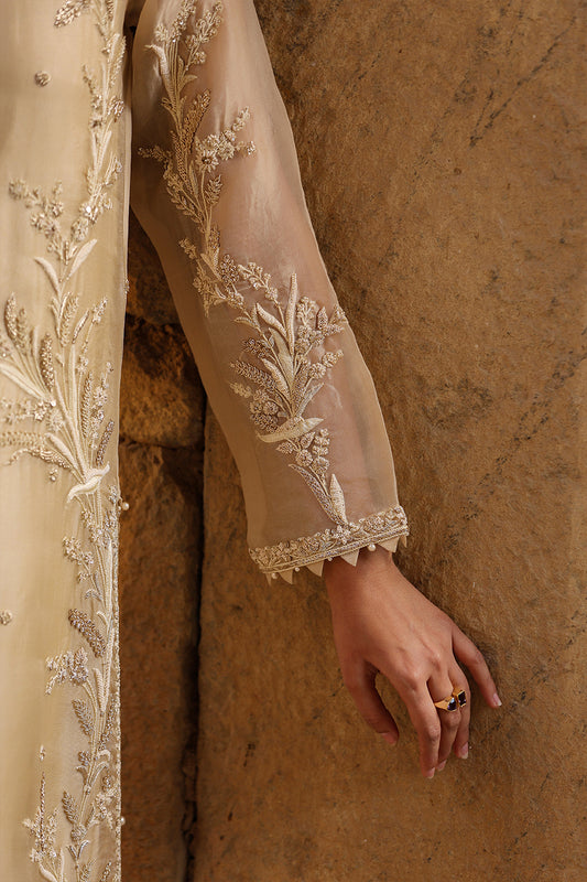 Vaayu Beige Phool Patti Kurta Set