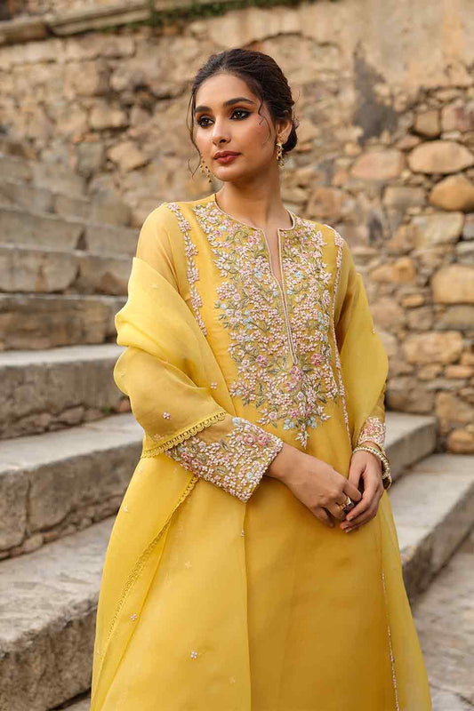 Vaayu Yellow Heavy Pheran Kurta Set