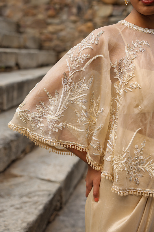 Vaayu Beige Cape Set