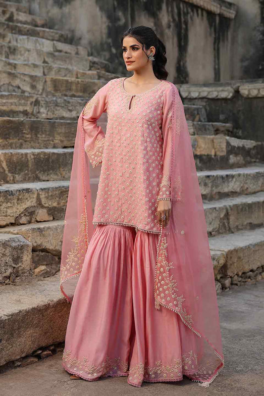 Vaayu Pink Buti Sharara Set
