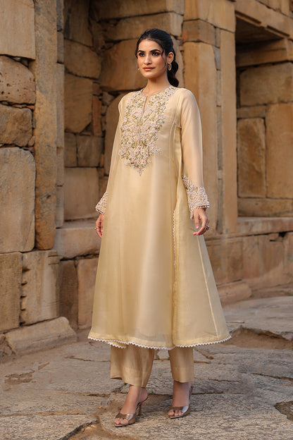 Vaayu Beige Pheran Kurta Set