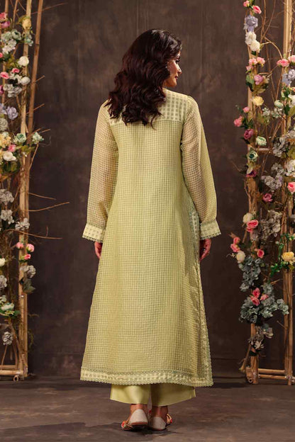 Vaayu Green Straight Long Kurta Set