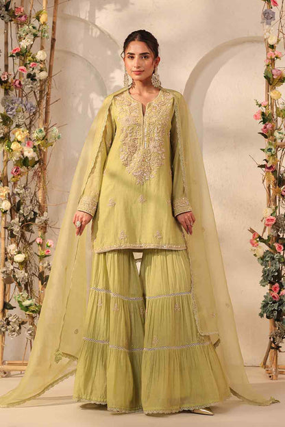 Vaayu Green Sharara Set