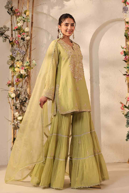 Vaayu Green Sharara Set