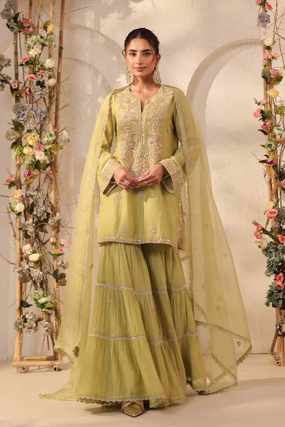 Vaayu Green Sharara Set