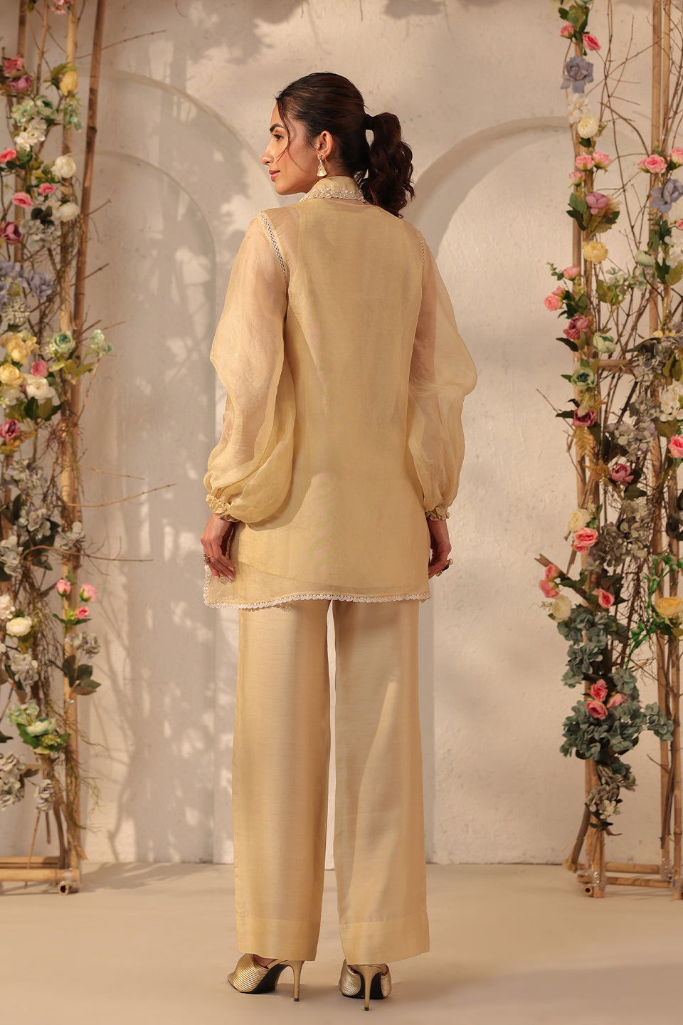 Vaayu Beige Jacket Co-ord Set