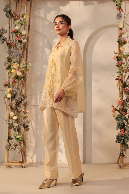 Vaayu Beige Jacket Co-ord Set
