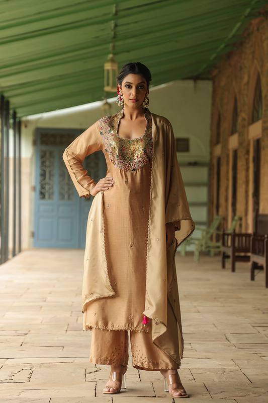 Zardozi Paisley Matka Neck (Pocket)