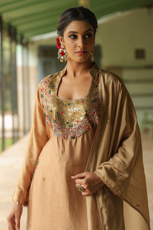 Zardozi Paisley Matka Neck (Pocket)