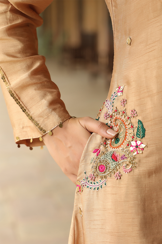 Zardozi Paisley Matka Neck (Pocket)