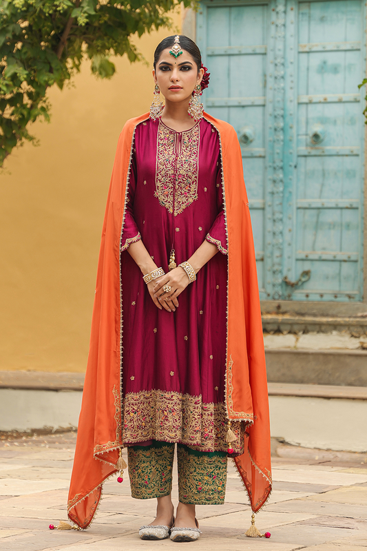Bird Embroidered Kalidar