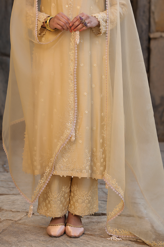 Vaayu Beige Light Buti Kurta Set