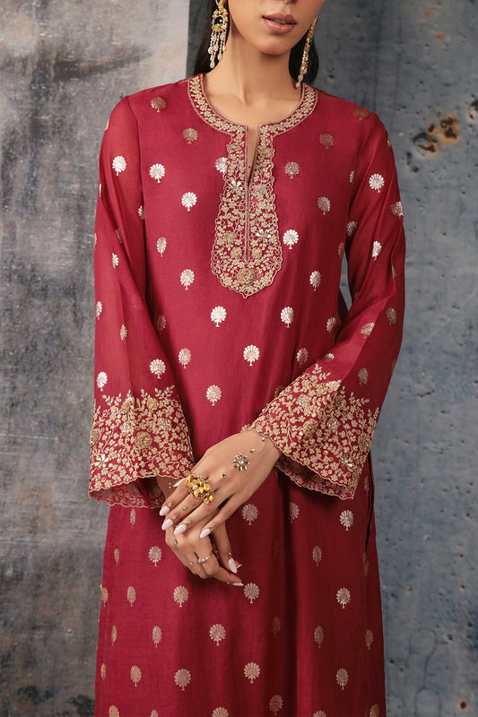 Mehrang Maroon Farshi Kurta Set