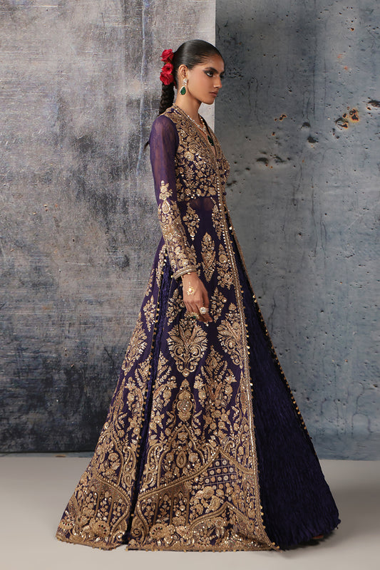 Zar:Rang Purple Jacket Lehenga Set
