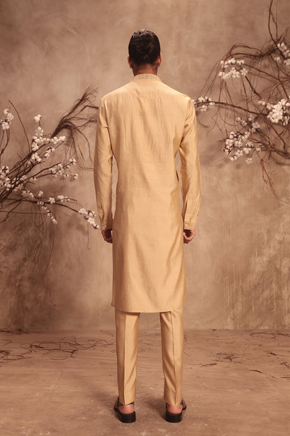 Nazakat Ivory Applique Yoke Kurta Set